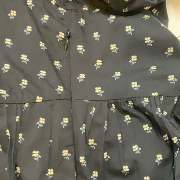 Madewell V-Neck Puff Sleeve Mini Dress in Floral Ikat Black XXL - Picture 14 of 14